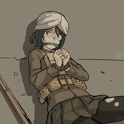 Tied soldiers girls